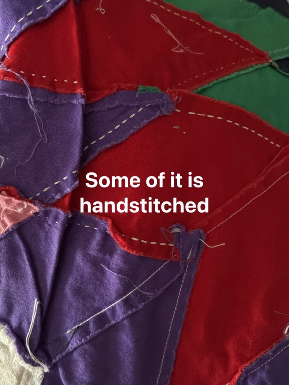 Handmade Starburst Quilt - Multicolor - Picture 2 of 2